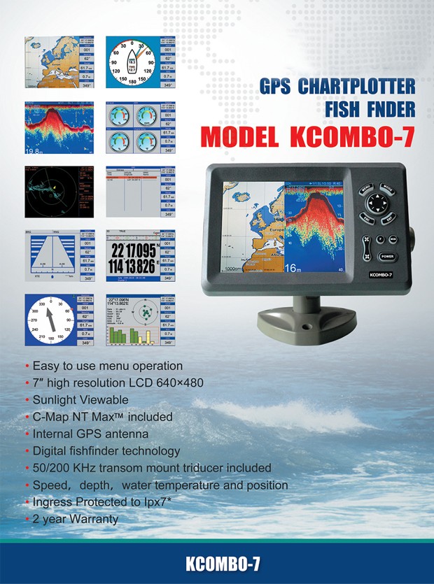Kcombo-7 7inch ONWA GPS Plotte - đánh giá và giá Fish Finder Gps