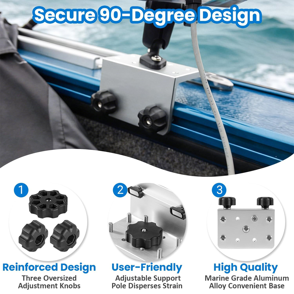 2 Pack 90° Boat Gunnel Track M - đánh giá và giá Fish Finder Mount