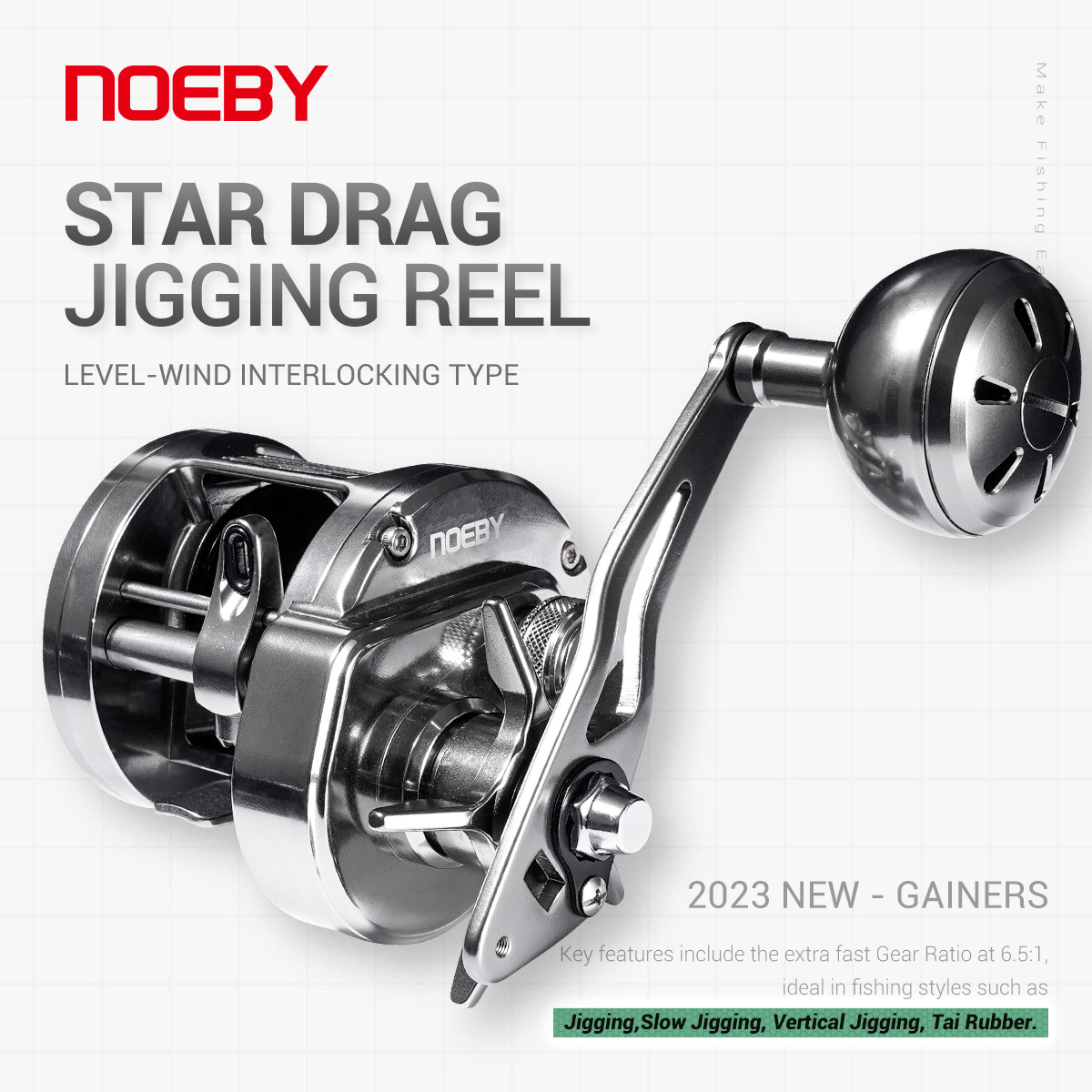NOEBY Gainers Jigging Reel Met - đánh giá và giá Daiwa Reel Bg